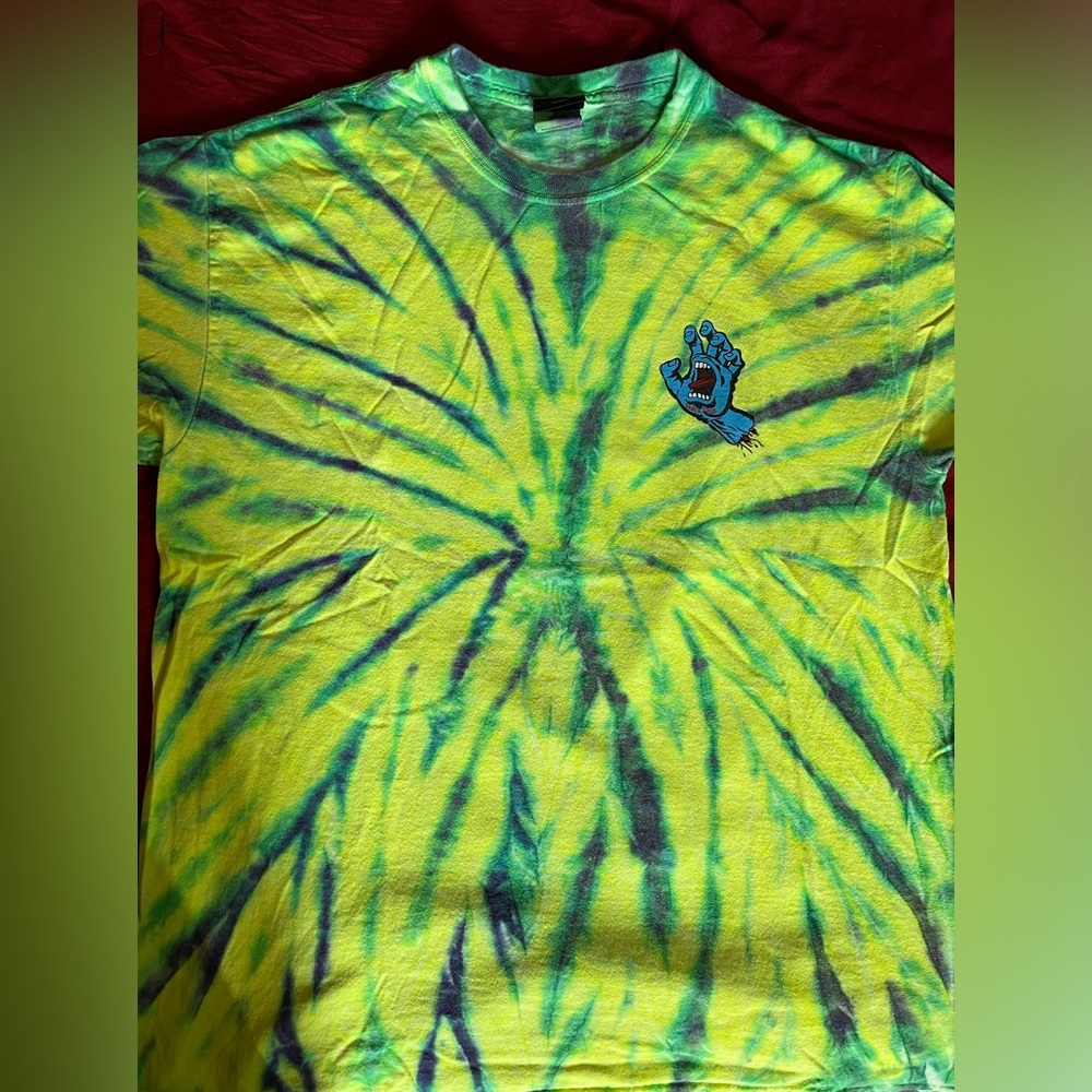 Santa Cruz skateboards tie dye large tee